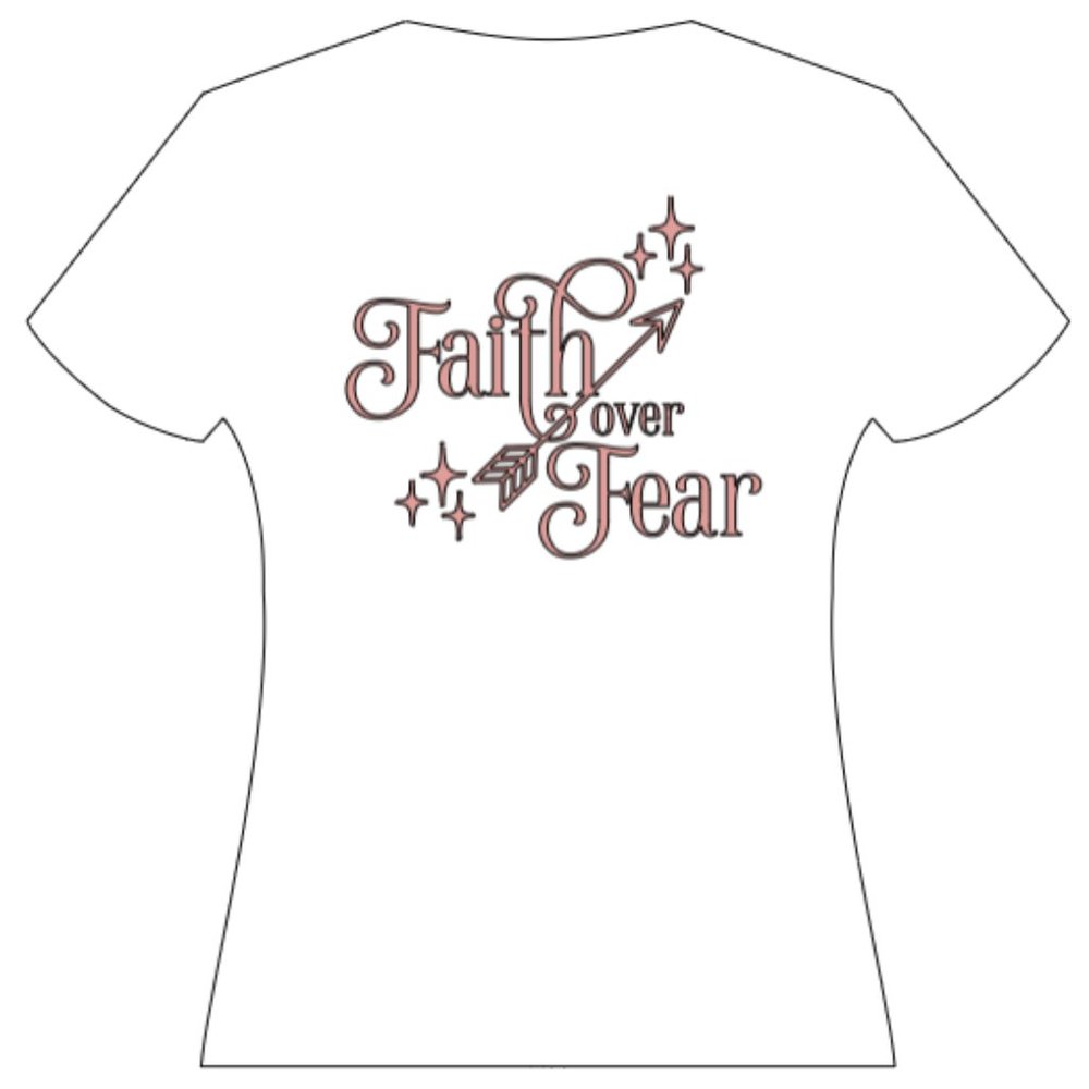 Custom-Made Faith over Fear T-Shirt - Picture 2 of 11